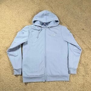 Vineyard Vines Hoodie Light Blue Unisex Sz Small Full Zip Whale Logo Sweatshirt